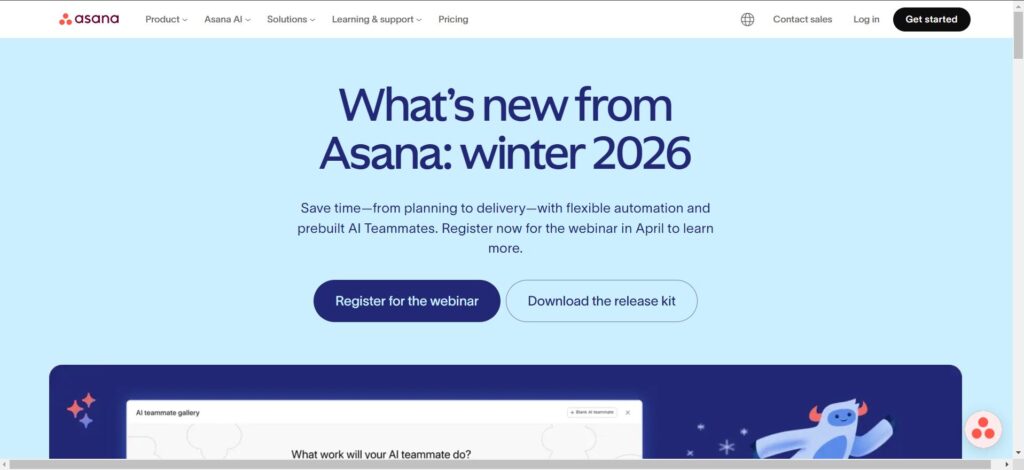 Screenshot from Asana updates