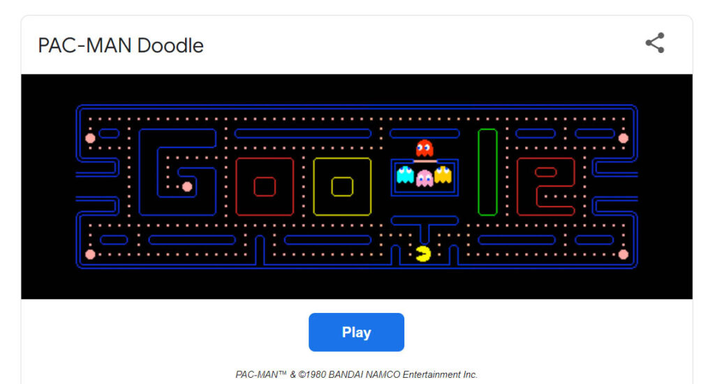 Pacman on Google